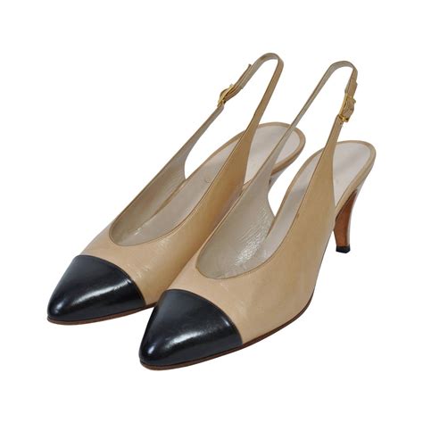 chanel slingback tan shoes|chanel slingback online shop.